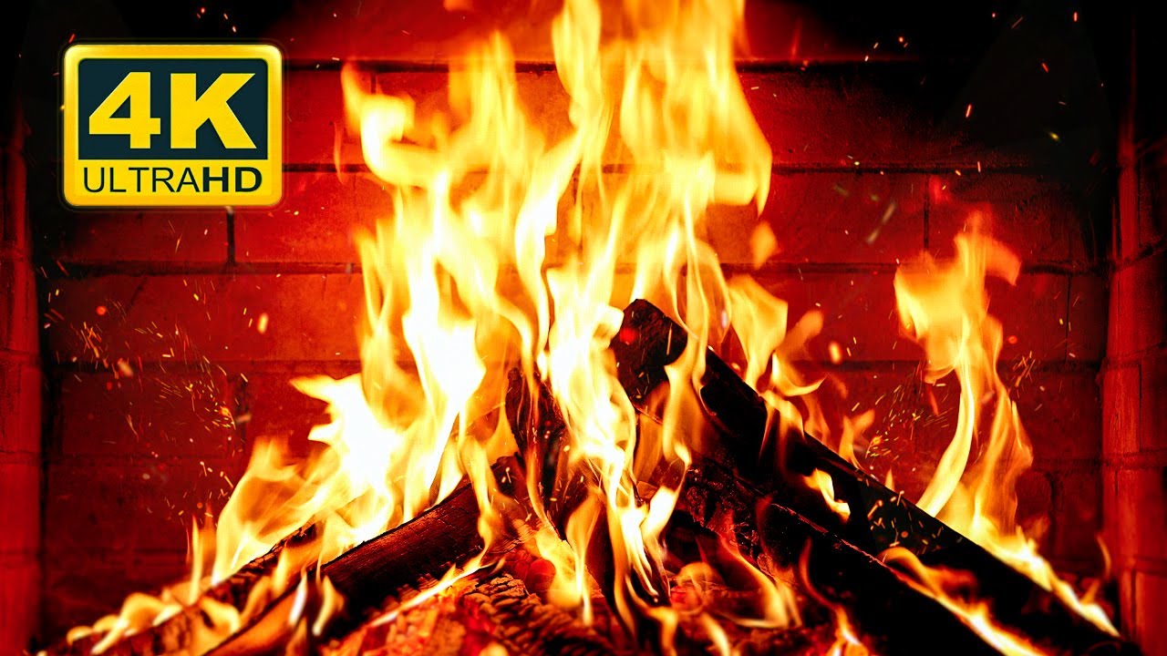 🔥 Cozy Fireplace 4K (12 HOURS). Fireplace with Crackling Fire Sounds. Crackling Fireplace 4K