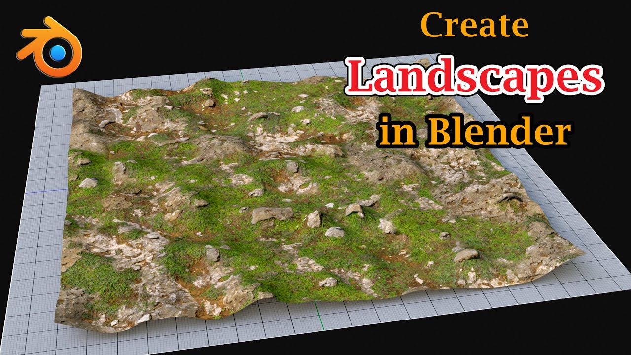 Create A Rocky Terrain or Landscape For Any Game | Use Of Displacement Map & Displace Modifier