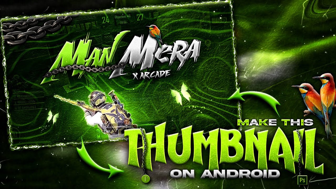 Make this PUBG MOBILE Montage Thumbnail On Android / IOS | Thumbnail Tutorial | ELECTO GAMER YT
