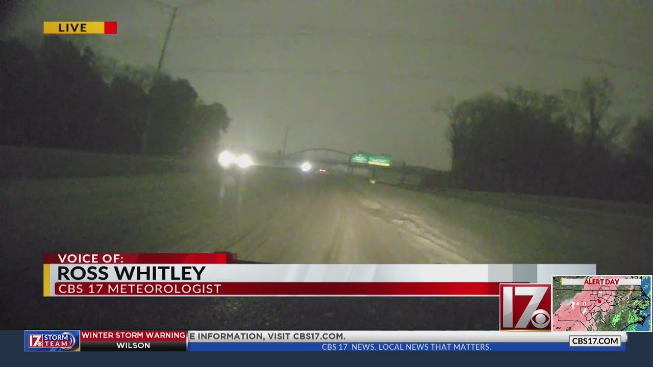 Sunday evening road conditions in Raleigh