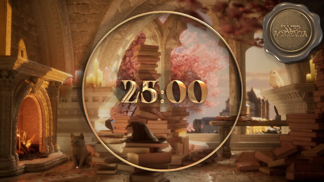 Study/Read/Focus 𐙚 25/5 POMODORO timer 2 hrs 𐙚 at the Cozy Fantasy Castle 𐙚˚⊹