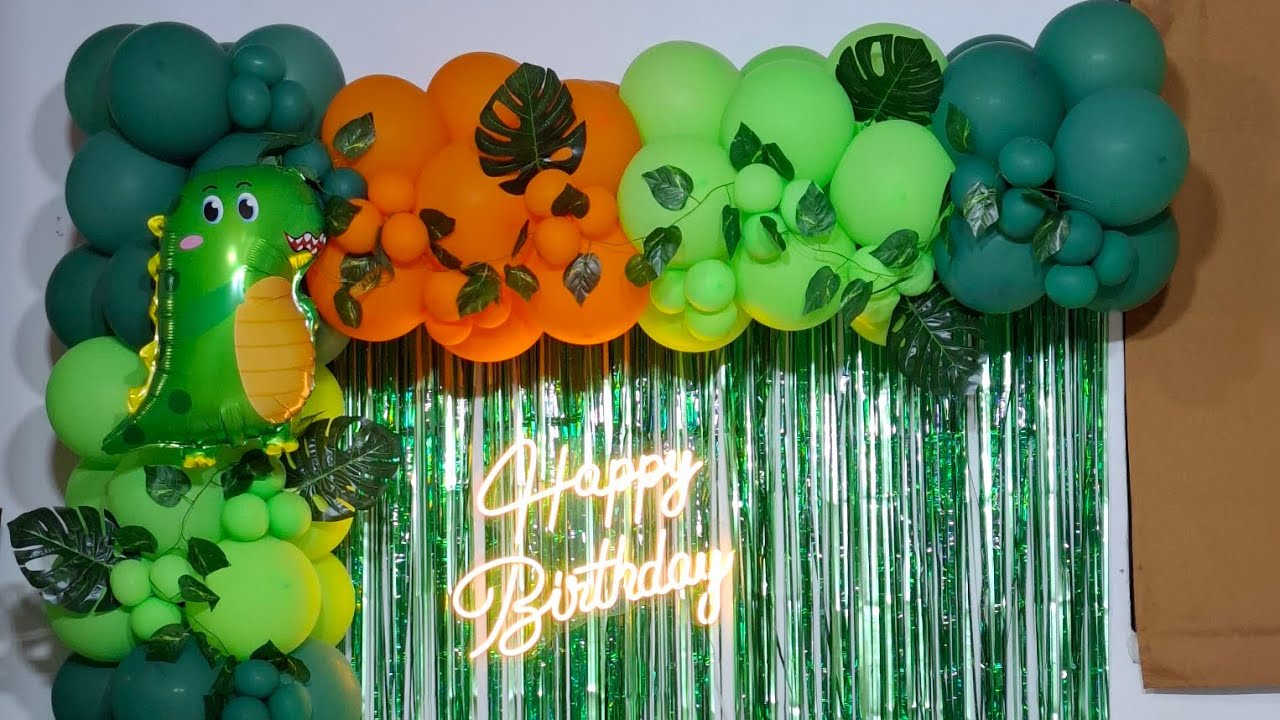 Decoración con Globos de Dinosaurio Bebé🎈🎈Paso a paso!! #dinosaurios #decolandia159