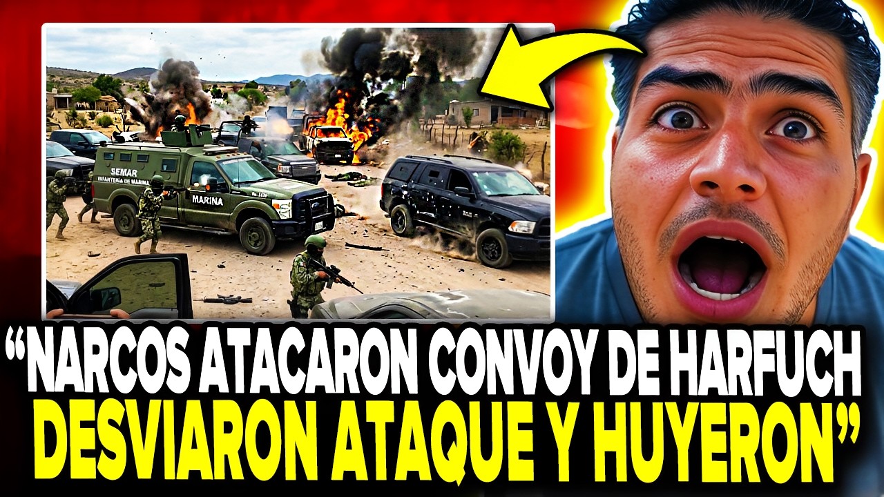 HARFUCH y MARINOS se TOPAN con CONVOY de SICARIOS en ARTEAGA - REVENTARON a 13 MUGROSOS y ESCAPARON