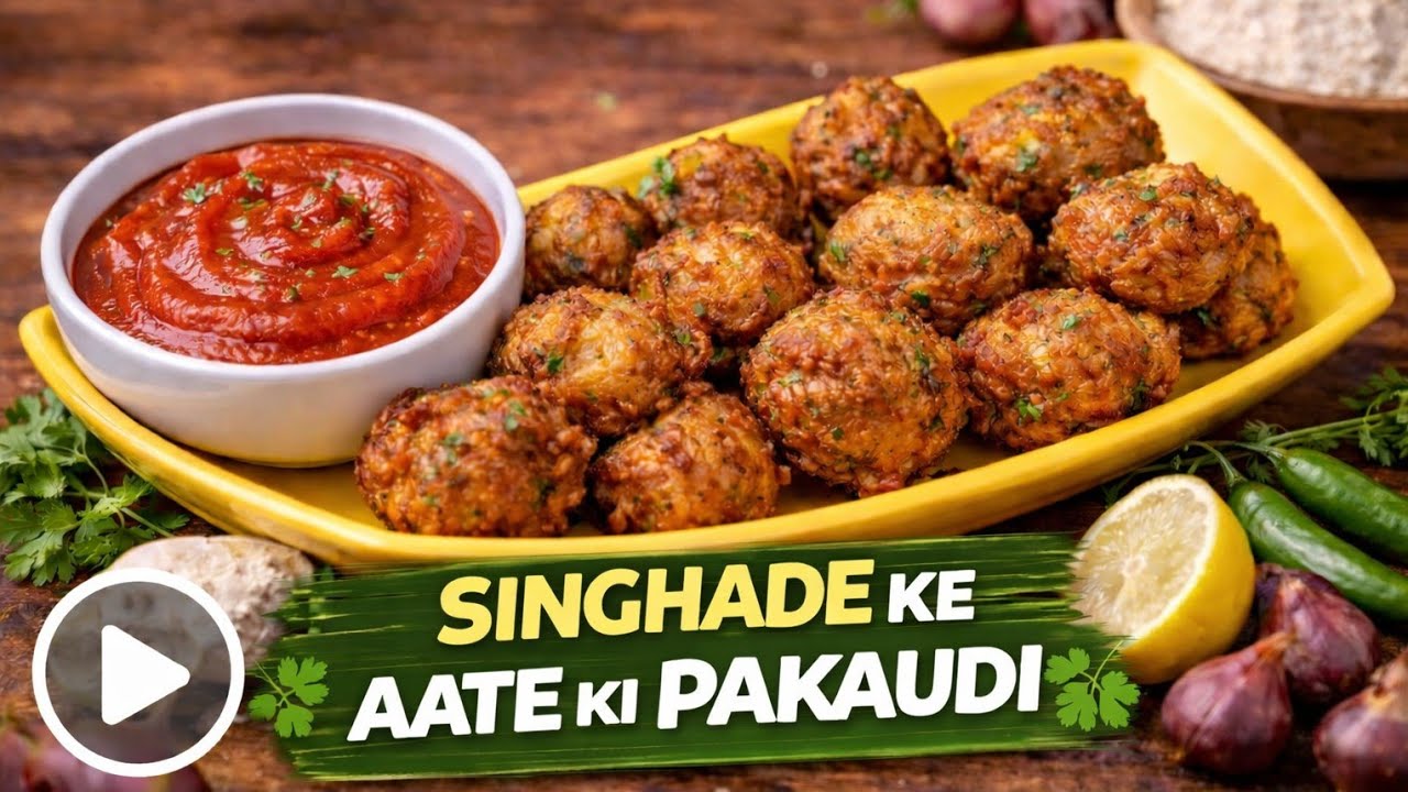 Fast Special Singhade Ke Aate Ki Pakodi | Amrita's tadka 