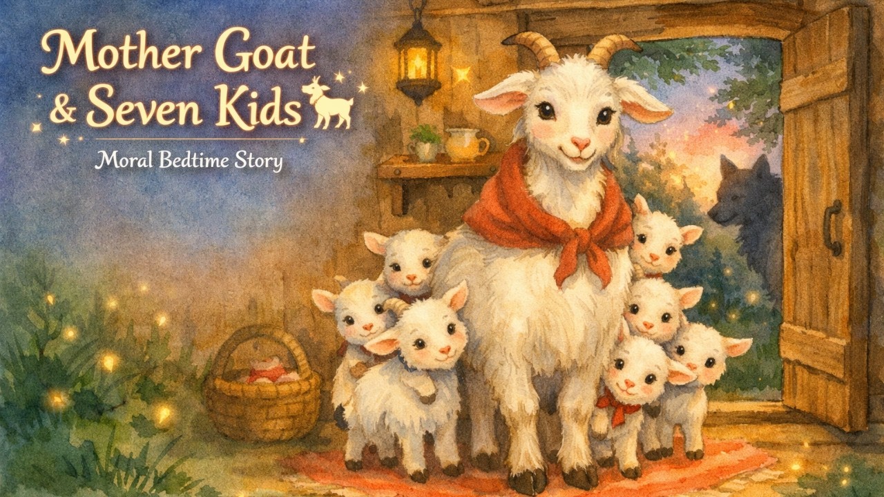 The Clever Mother Goat & the Seven Kids 🐐 | Moral Story for Kids | Bedtime Fairy Tale