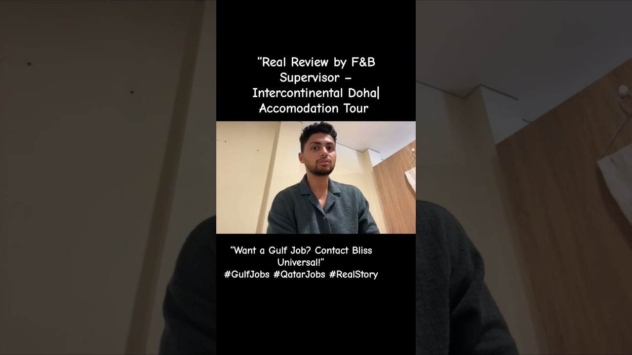 How I Got a Job in Qatar | Accomodation Tour | Hotel Jobs | 5 Star Hotel Review | #shorts