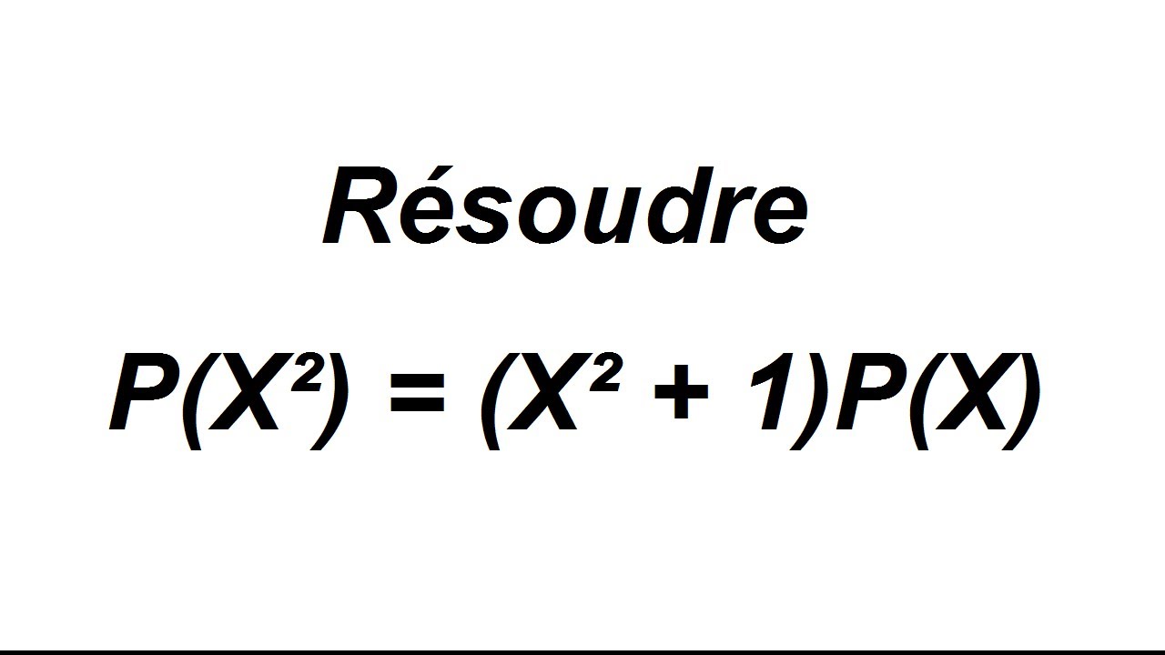 Résolution d'une équation avec le degré du polynôme