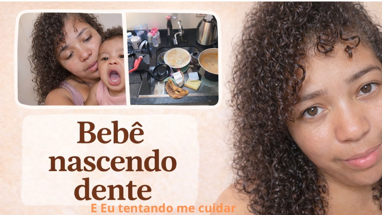 Vlog mãe sem rede apoio , bebê nascendo dente e auto cuidado do jeito que consigo.