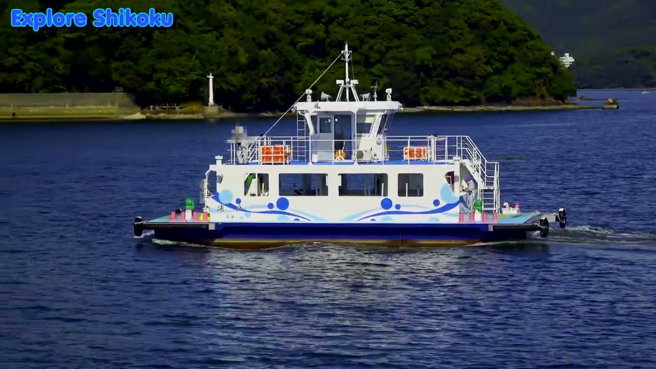 長浜種崎間　県営渡船（なんと電動船）に乗ってみた。