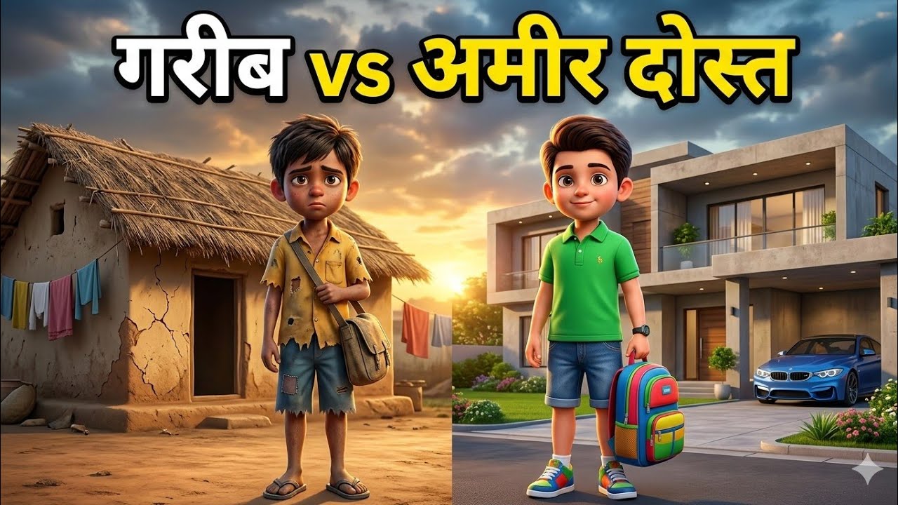 गरीब दोस्त Hindi Story | Cartoon Story | Hindi Kahaniyan |