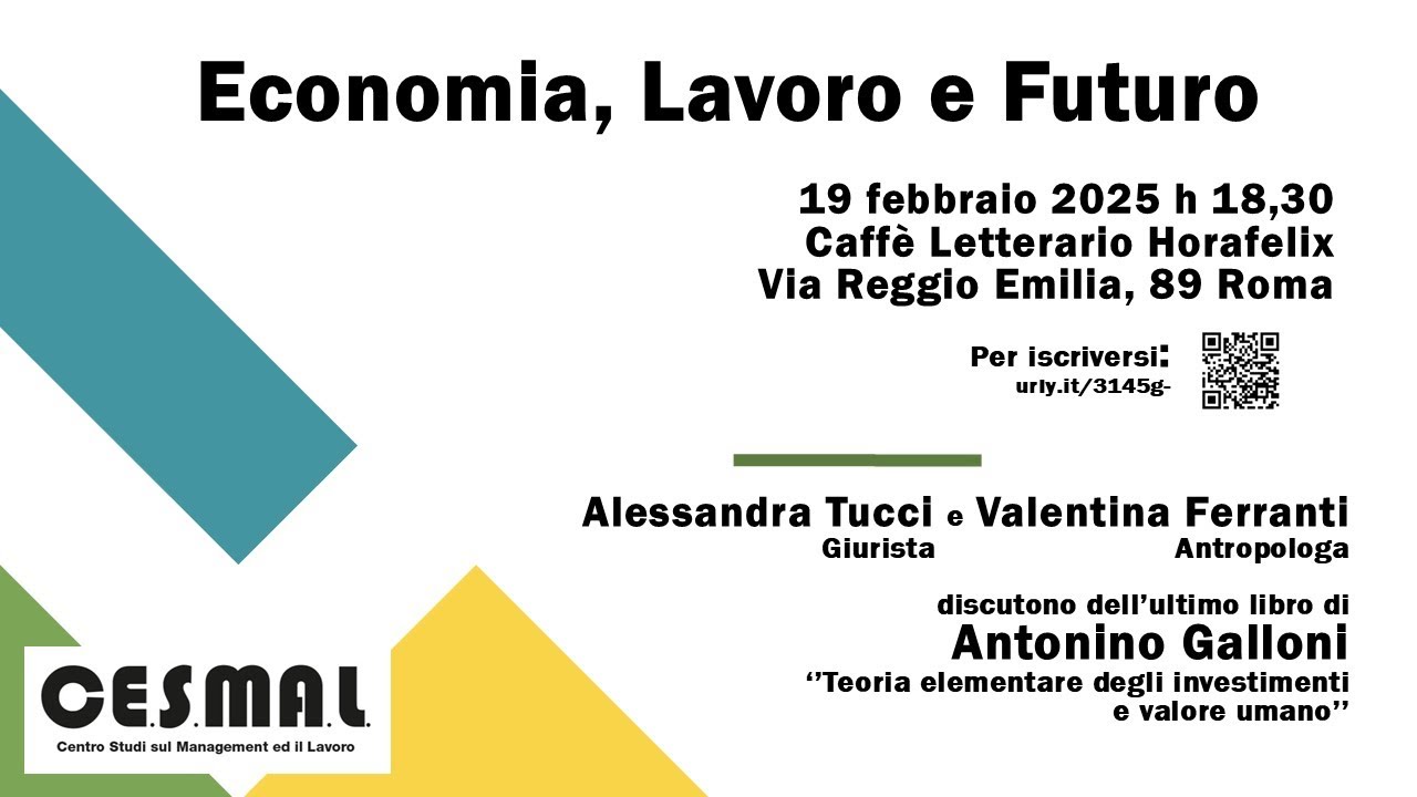 ECONOMIA LAVORO e FUTURO con Antonino Galloni Valentina Ferranti Alessandra Tucci