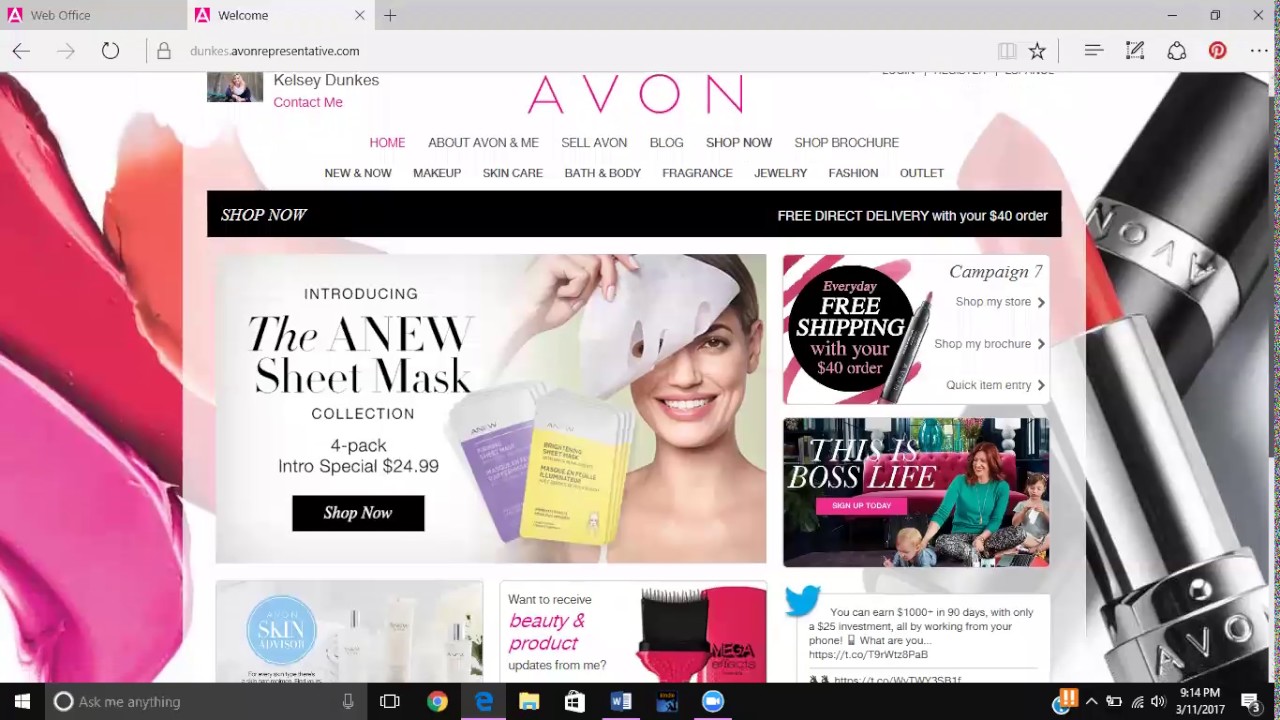 How to Share Your Avon Brochure Online
