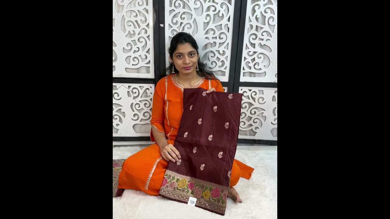 3500/-Classy rw mango pattu saree nice desgin 🌷Allover saree nice weaving butts desgin 