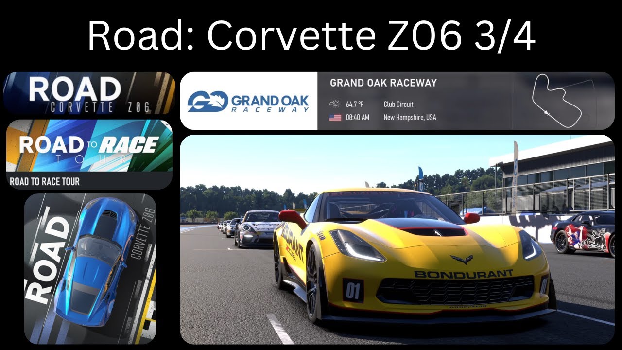 Grand Oak Raceway | Road: Corvette Z06 (3/4) | Moza R3 Gameplay