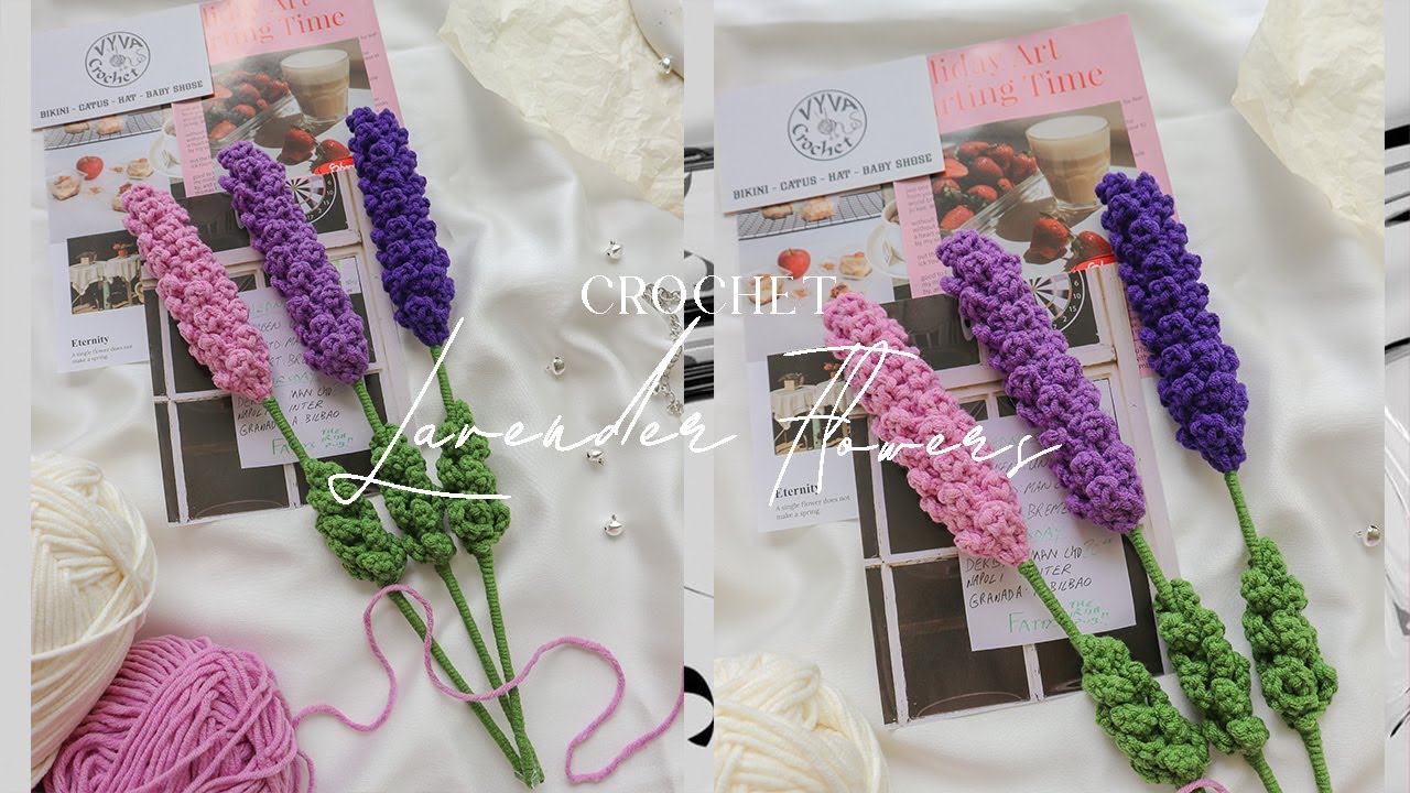 Crochet Lavender💜 Hướng dẫn móc hoa lavender xinh xinh💜 Vyvascrochet