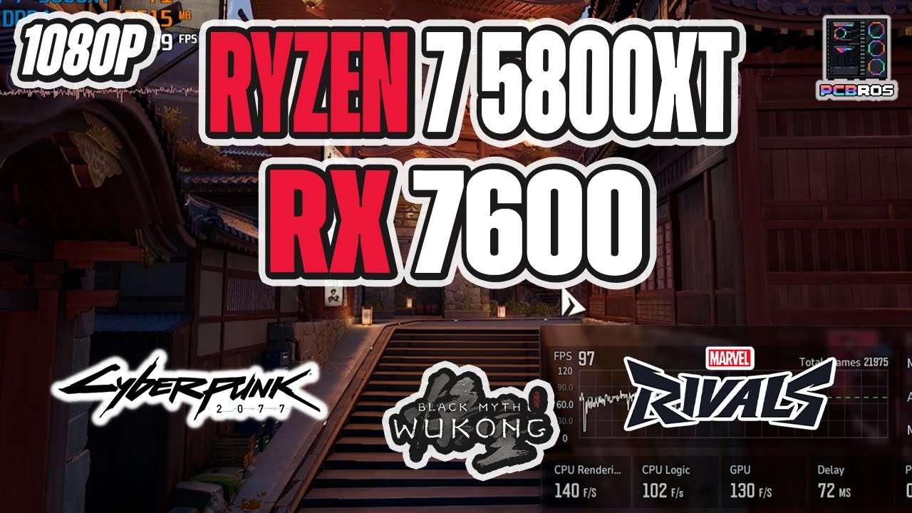 Ryzen 7 5800XT + RX 7600 Benchmarks - 3 Games Tested