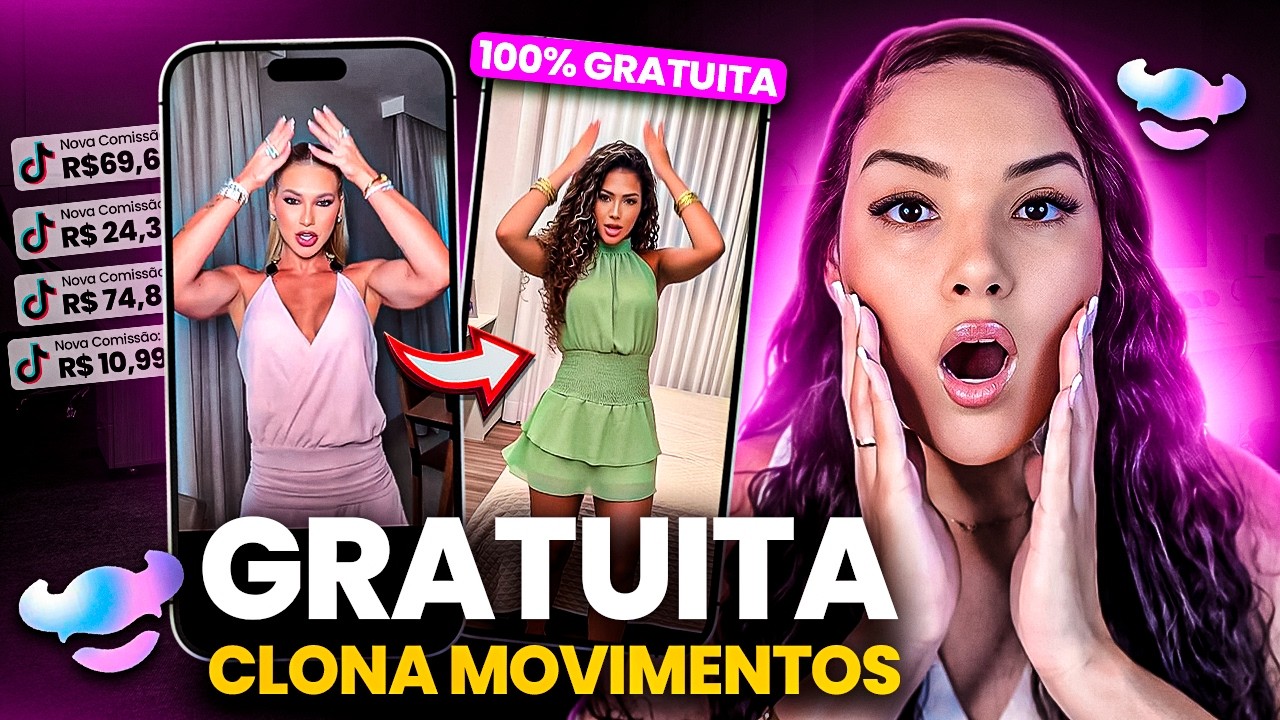 NOVA IA 100% GR&Aacute;TIS DE DANCINHAS/CLONA MOVIMENTOS/ MOTION CONTROL PARA TIKTOK SHOP