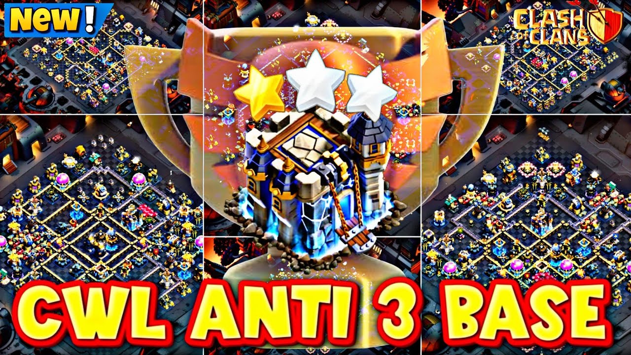 NEW TH18 BEST CWL + LEGEND BASE || TH18 CWL BASE ANTI 3 WITH COPY LINKS || TH18 ANTI THROWER 