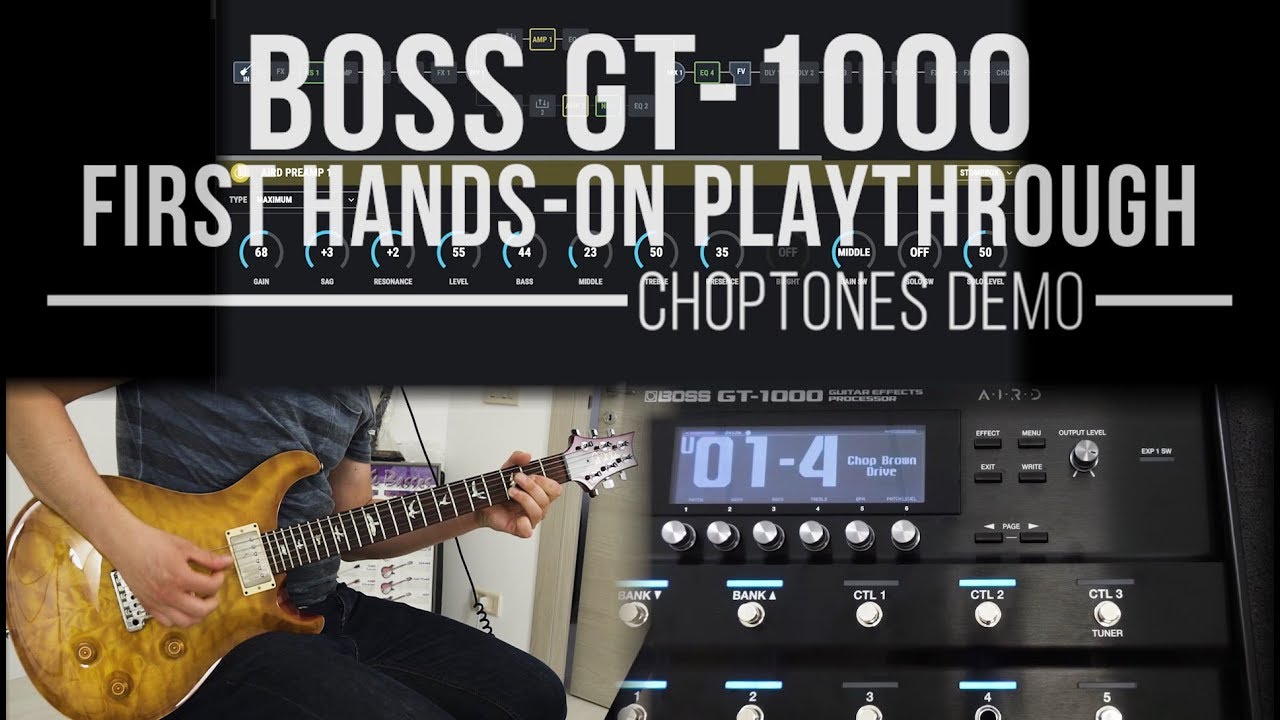 Boss GT-1000 | Hands On Playthrough (Rock, Metal, Clean Tones / Sound Tweaking / Controls)