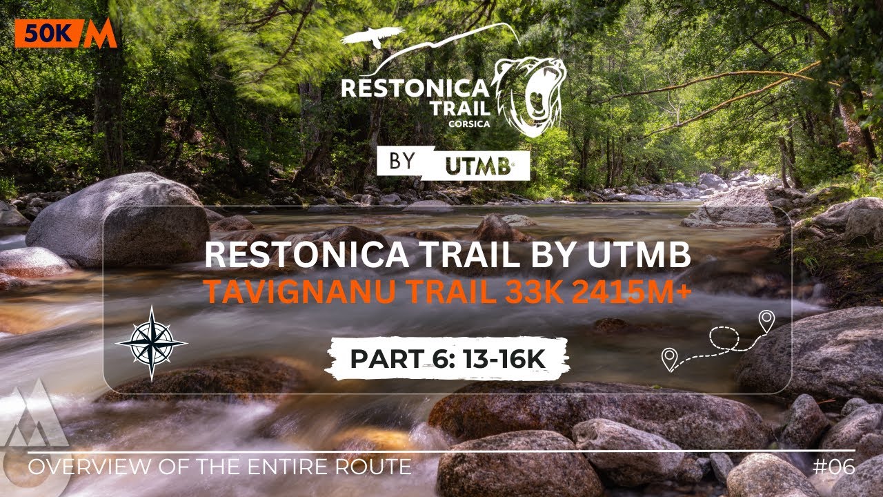 PART 6 (13-16K) - Restonica Trail by UTMB, Tavignanu 33K 2415M+, overview of the entire route.