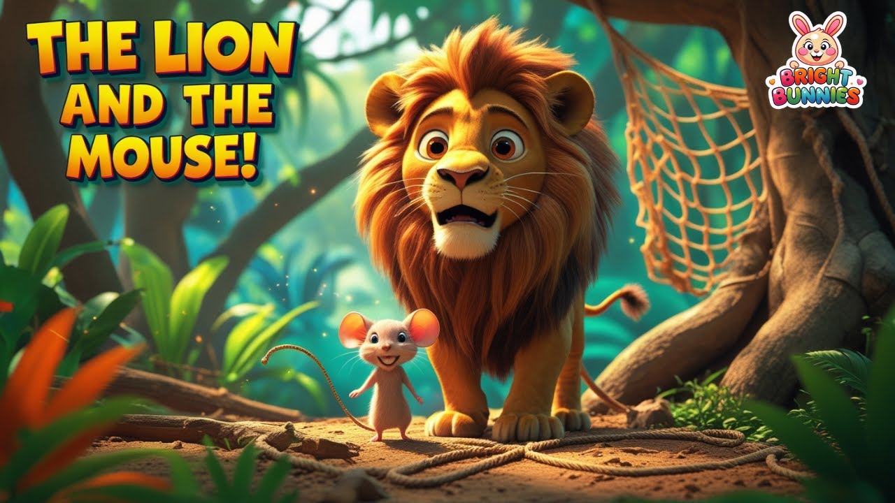 The Lion and the Mouse | Animated Story for Kids | Moral Stories for Children | Bright Bunnies