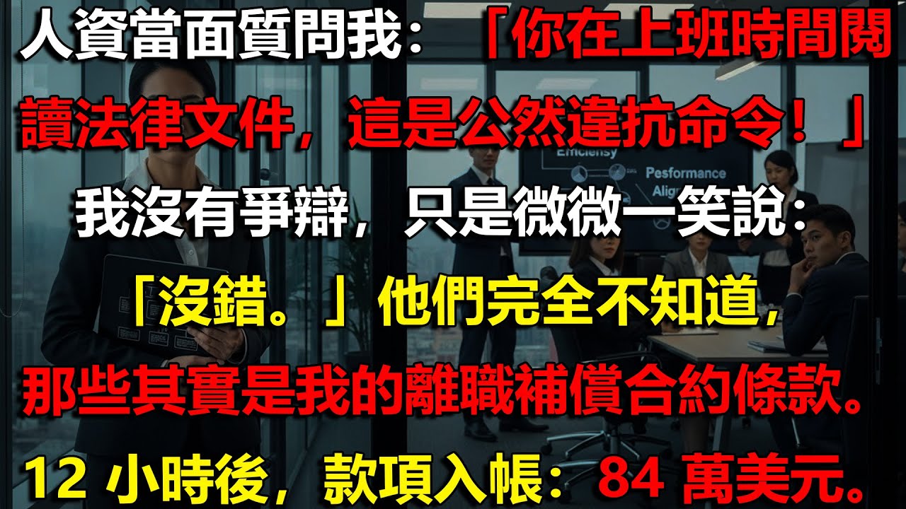 🔥 HR 指控我抗命？一條遣散條款直接爆領 84 萬美元｜職場復仇 💼💥