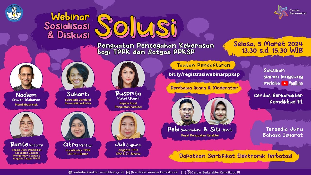 Solusi (Sosialisasi dan Diskusi) Penguatan Pencegahan Kekerasan bagi TPPK dan Satgas PPKSP