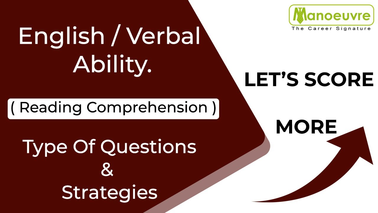 ENGLISH SECTION - READING COMPREHENSION | MOST EXPECTED TYPE QUESTION | STRATEGY BY MANOEUVRE