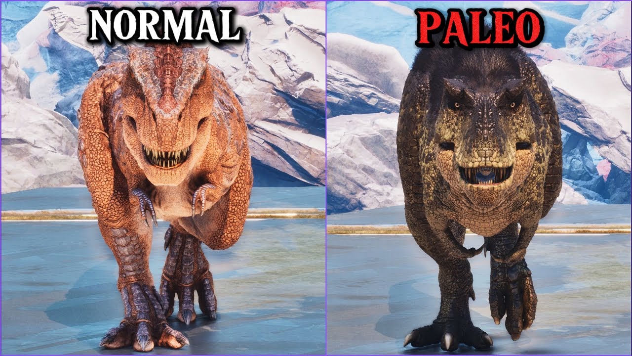 ARK ASCENDED PALEO FORMS - ALL PALEO DINOS COMPARISON 4K