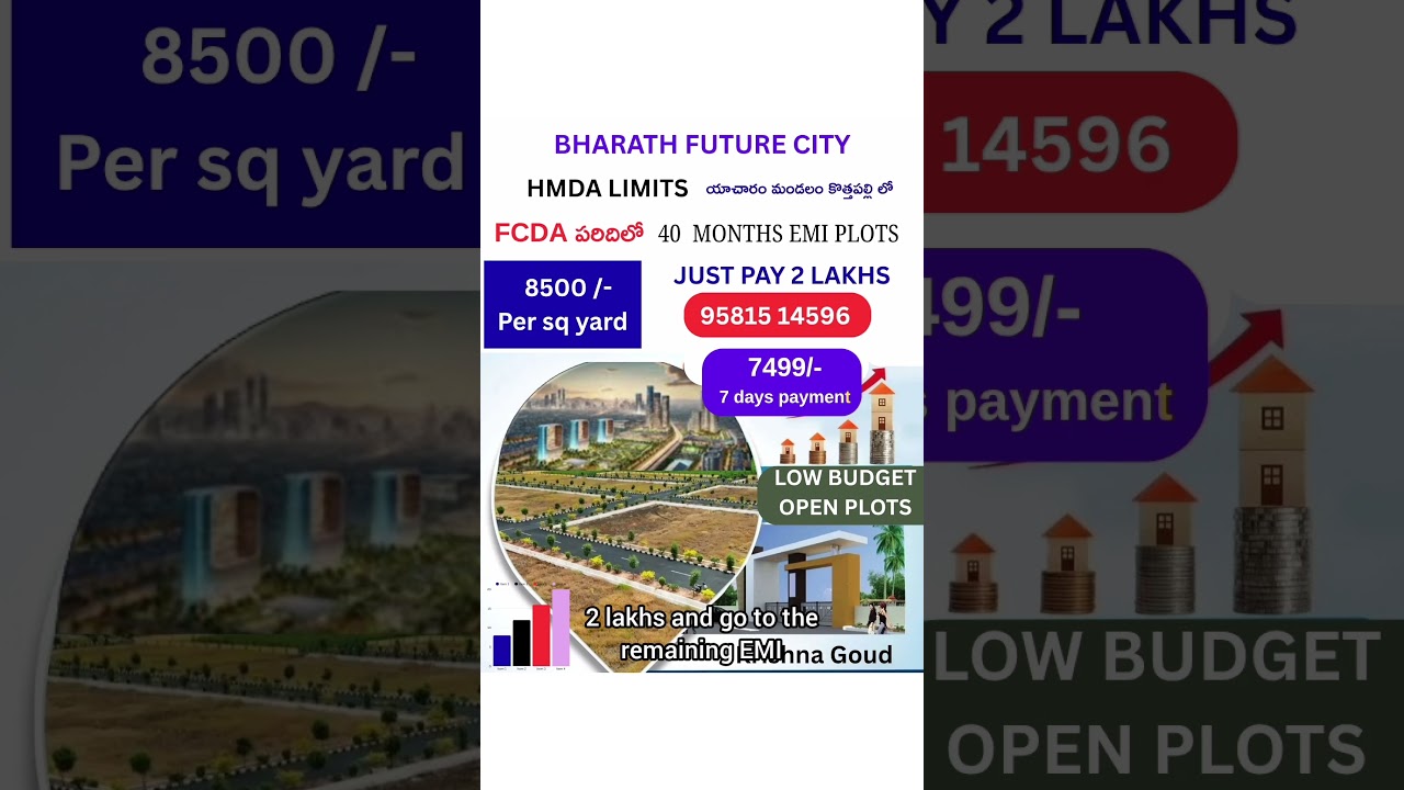Real-estate Hyderabad Open plots,Bharat future city development 2025'FCDA ,#shorts ,#viralvideo