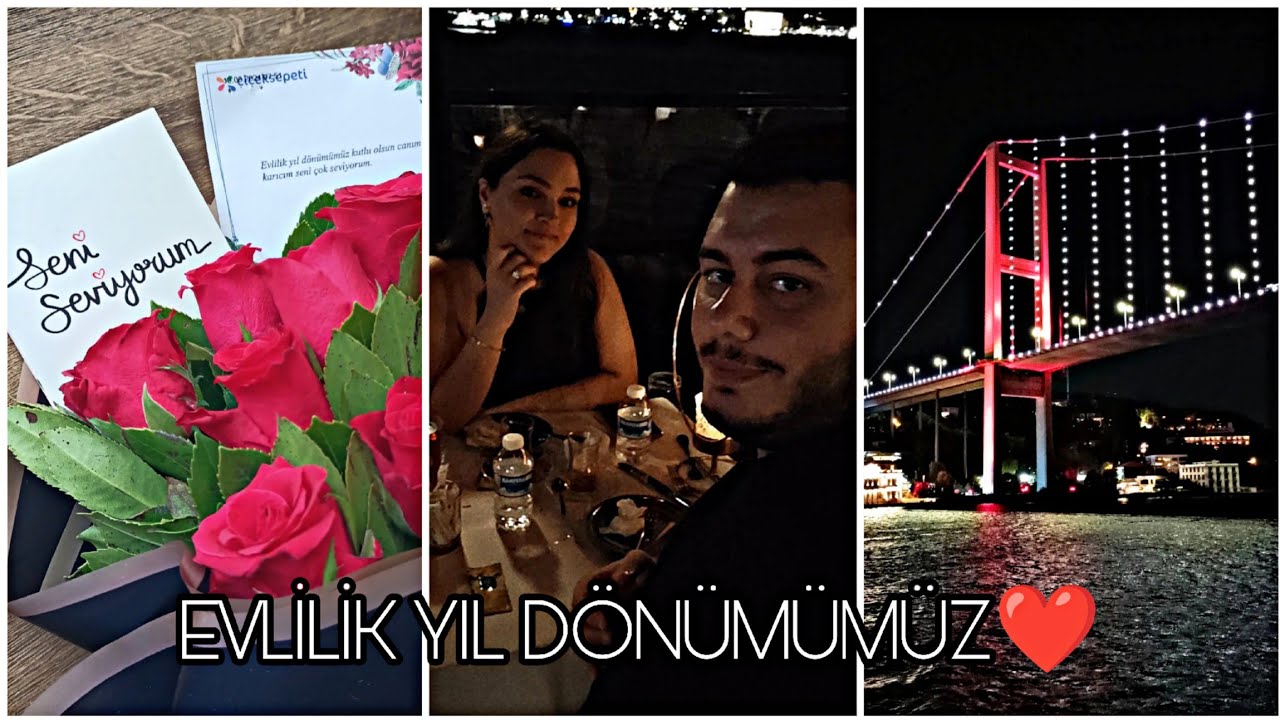 EVLİLİK YIL DÖNÜMÜMÜZ❤️| Boğazda Romantik Akşam Yemeği💙| Le Vapeur Magique🚢