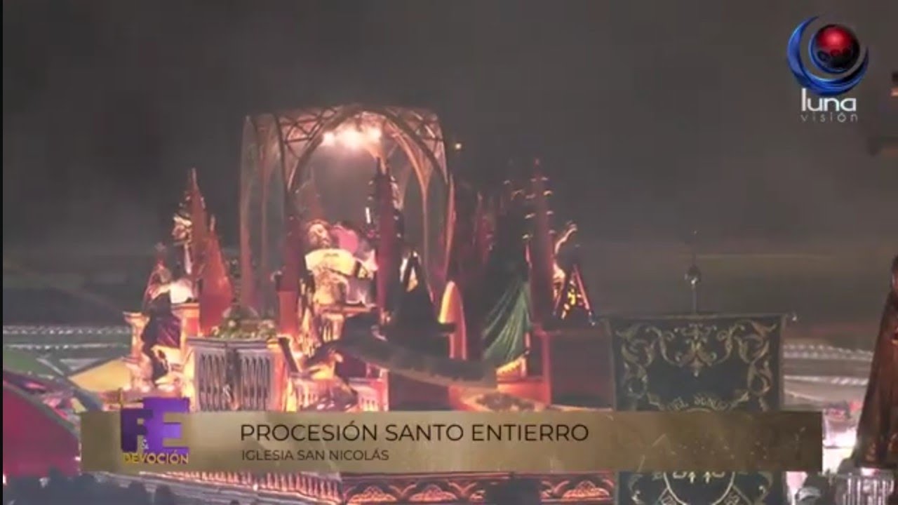 Transmisión Procesiones Viernes Santo 2024 Luna Visión Quetzaltenango Paso Parque Central