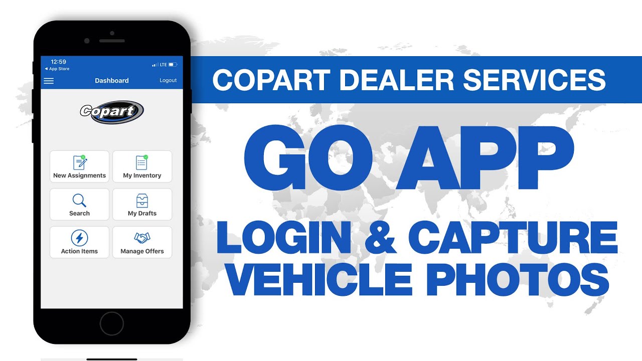 Copart GO APP | 1. Login and Capture Vehicle Photos