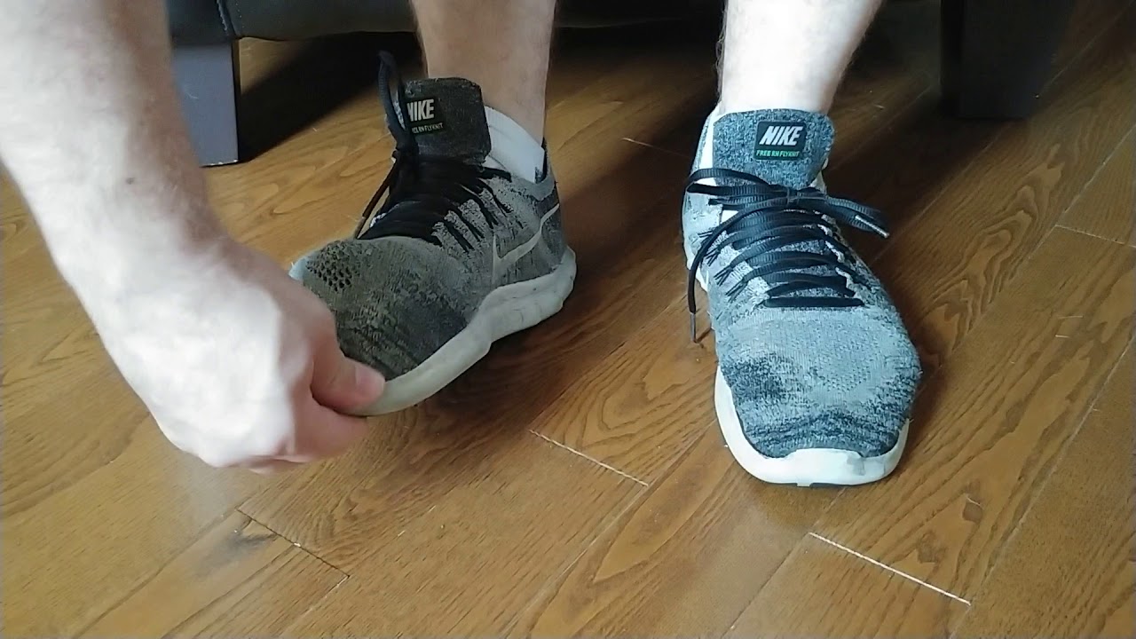 Toe wiggle in trashed Nike Free RN Flyknit