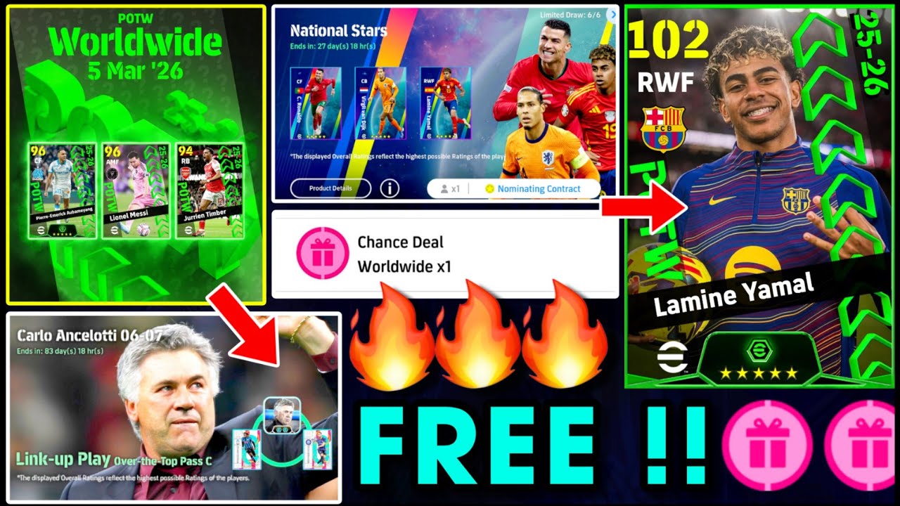 Новые обновления eFootball&trade; 2026!! 🤩🔥 Бесплатное время шоу, новое событие с монетами, еженедельны...