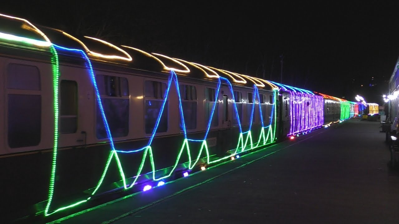 On board the magical Paignton Train of Lights 2019