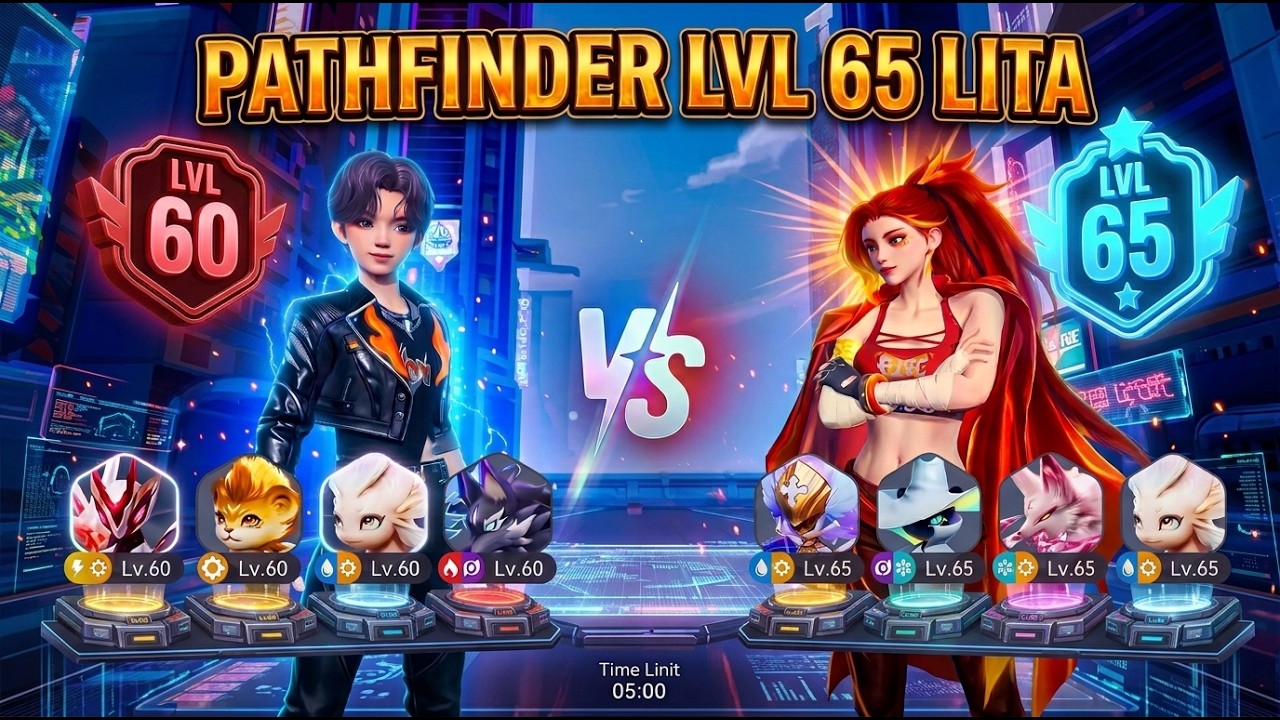 Elite Pathfinder Lita Lv. 65 Full Battle | Aniimo (Fulmintis Helion Glacy Inferlupa)