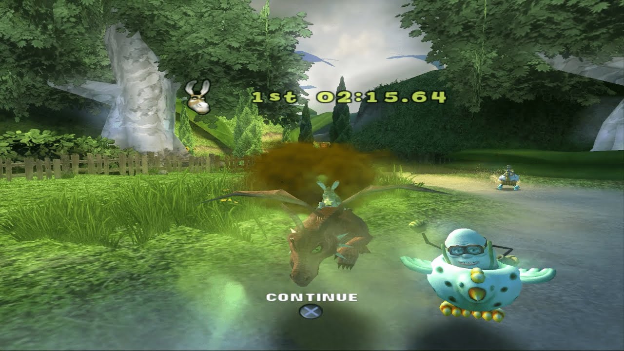 Shrek Smash n' Crash Racing - Mirrored Tournament 3 (Donkey - PS2/PCSX2)