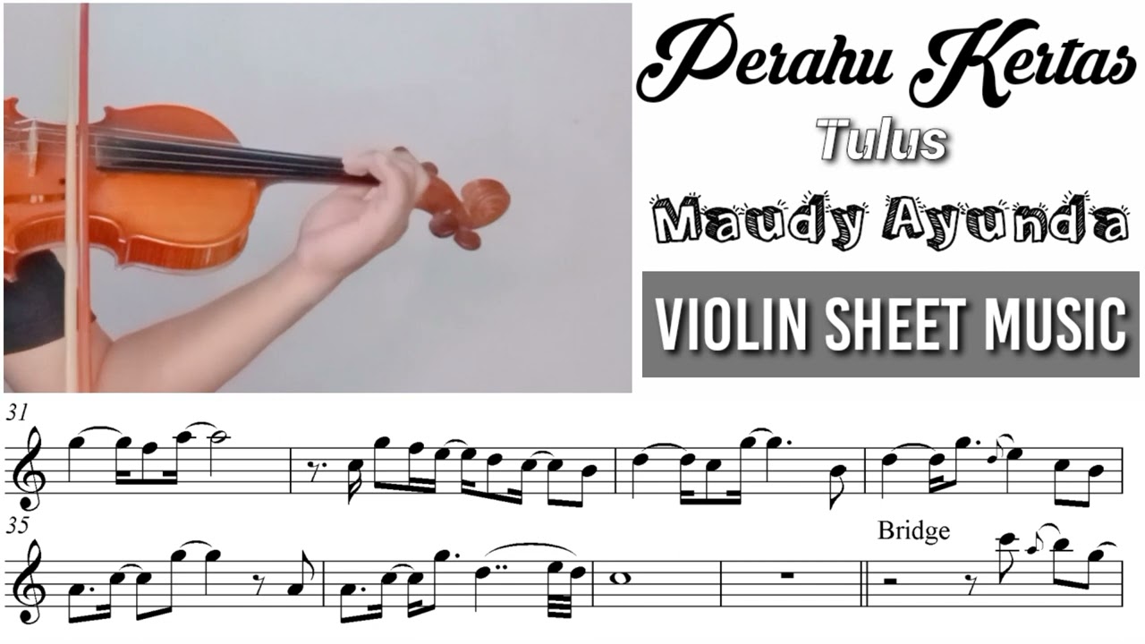 Perahu Kertas - Maudy Ayunda || Violin Sheet Music