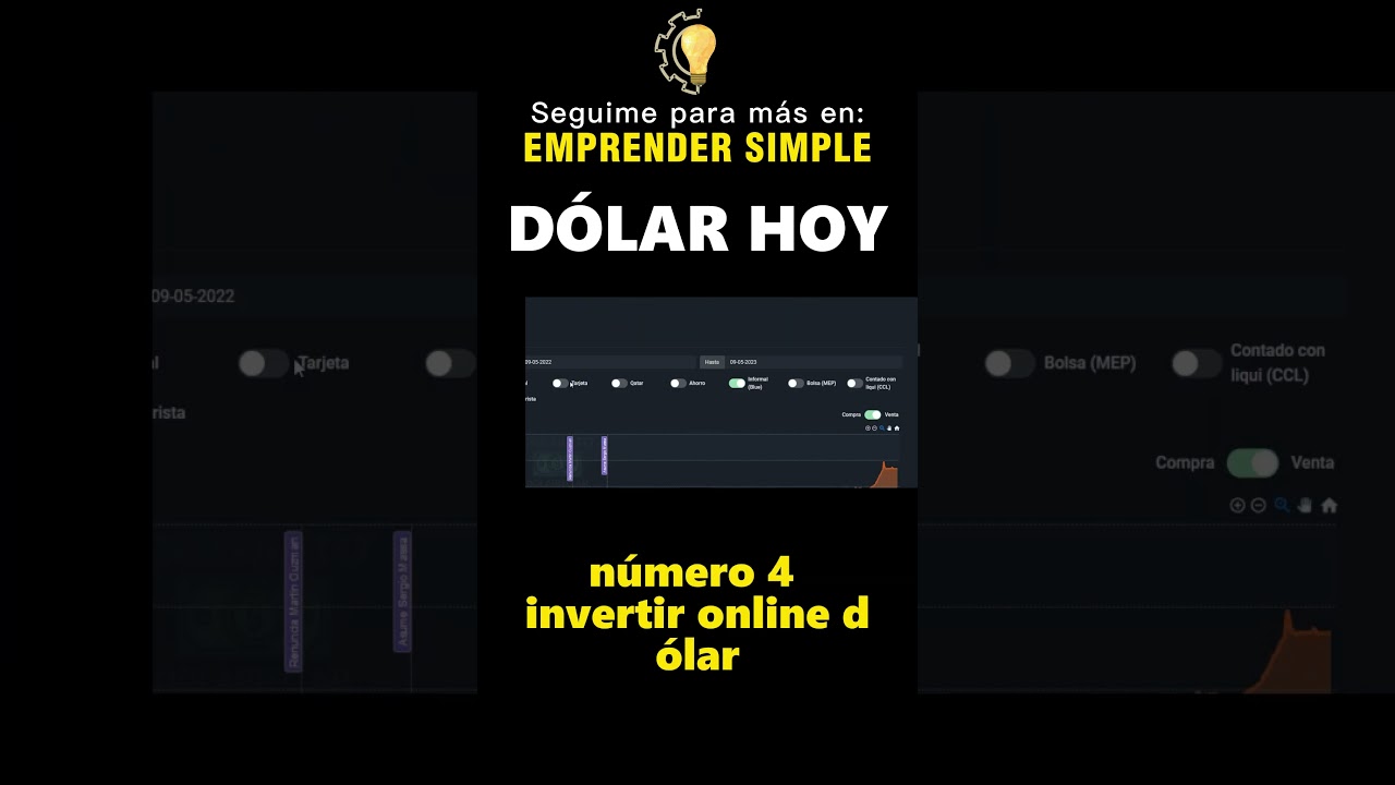 D&oacute;lar HOY Cotizaci&oacute;n USD en TIEMPO REAL / Emprender Simple