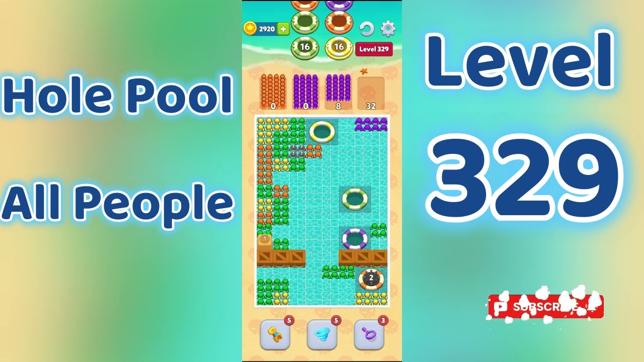 Hole Pool All People Level 329 🕳️🎯 | Easy Start Gameplay & Satisfying Puzzle | Go Answer
