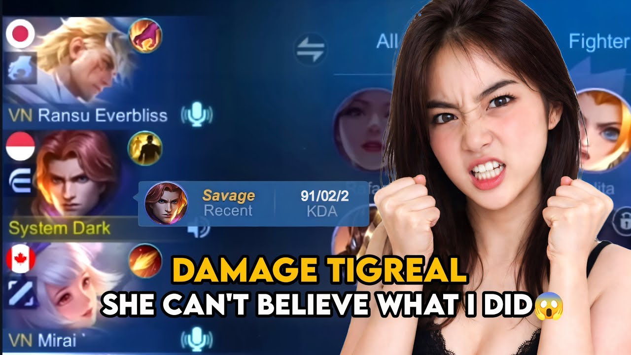 THIS GIRL REACTED TO MY DAMAGE TIGREAL IN SOLO RANKED!! (She couldn't believe this😂)