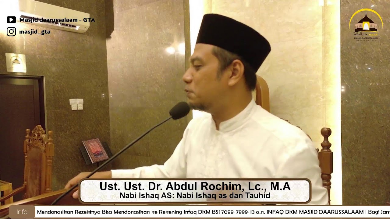 Ceramah Tarawih 15 Ramadhan 1447H  | Nabi Ishaq AS | Ust. Ust. Dr. Abdul Rochim, Lc., M.A