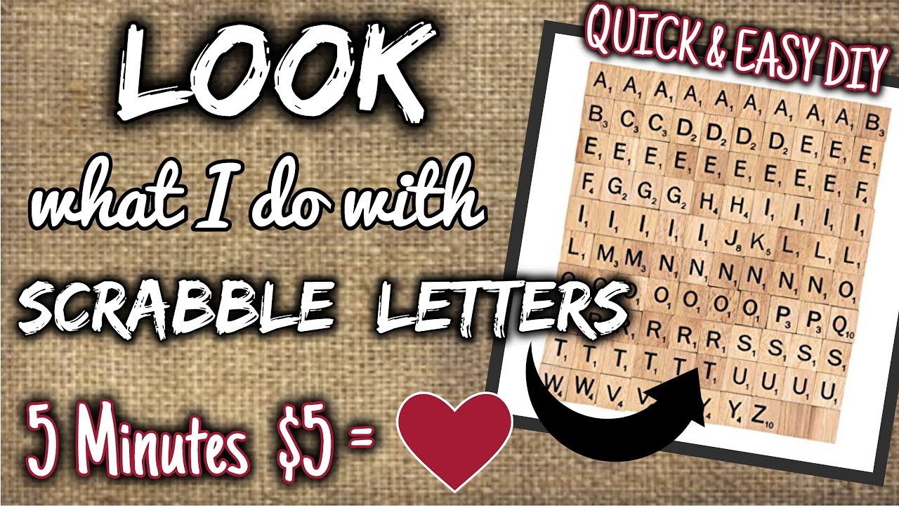 LOOK what I do with WOOD SCRABBLE LETTERS | 5 Minute QUICK & EASY DIY