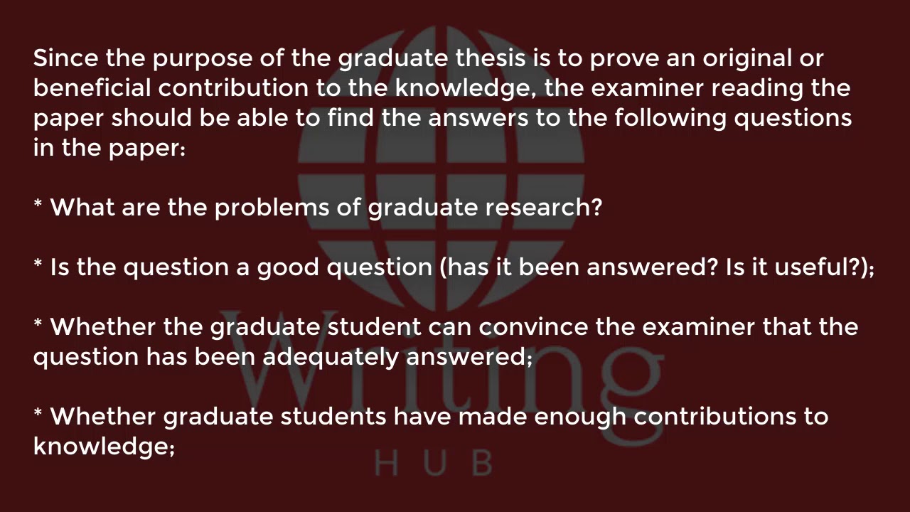 The content of the graduate thesis