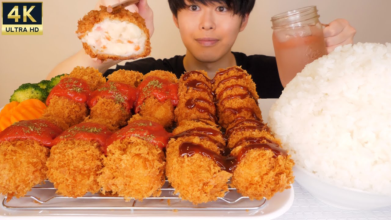 ASMR カニクリームコロッケ Crab Cream Croquette EATING SOUNDS | 咀嚼音 | MUKBANG | 먹방