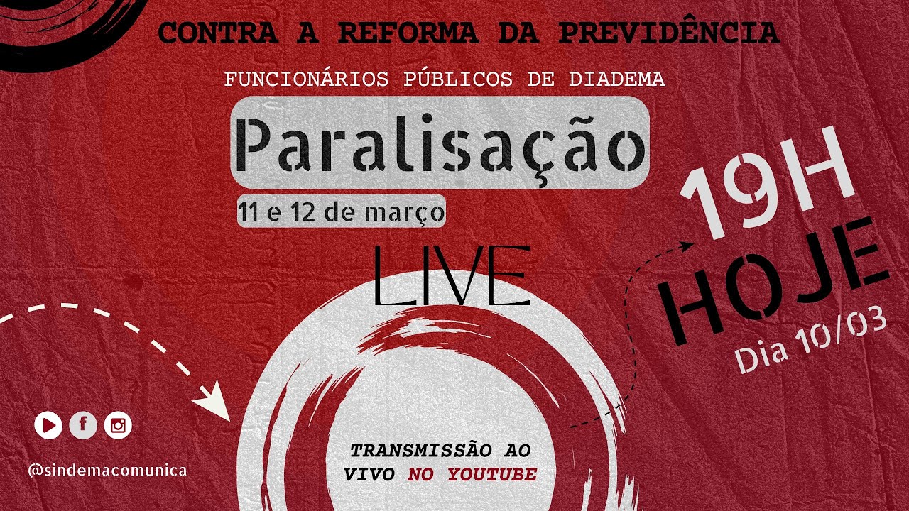 11 E 12 DE MARÇO PODEM DEFINIR O FUTURO DA APOSENTADORIA EM DIADEMA