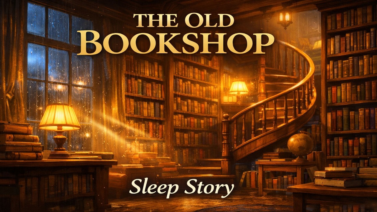 The Bookshop at Evening 🌙 | A Cozy Rainy Night Sleep Story for Relaxation