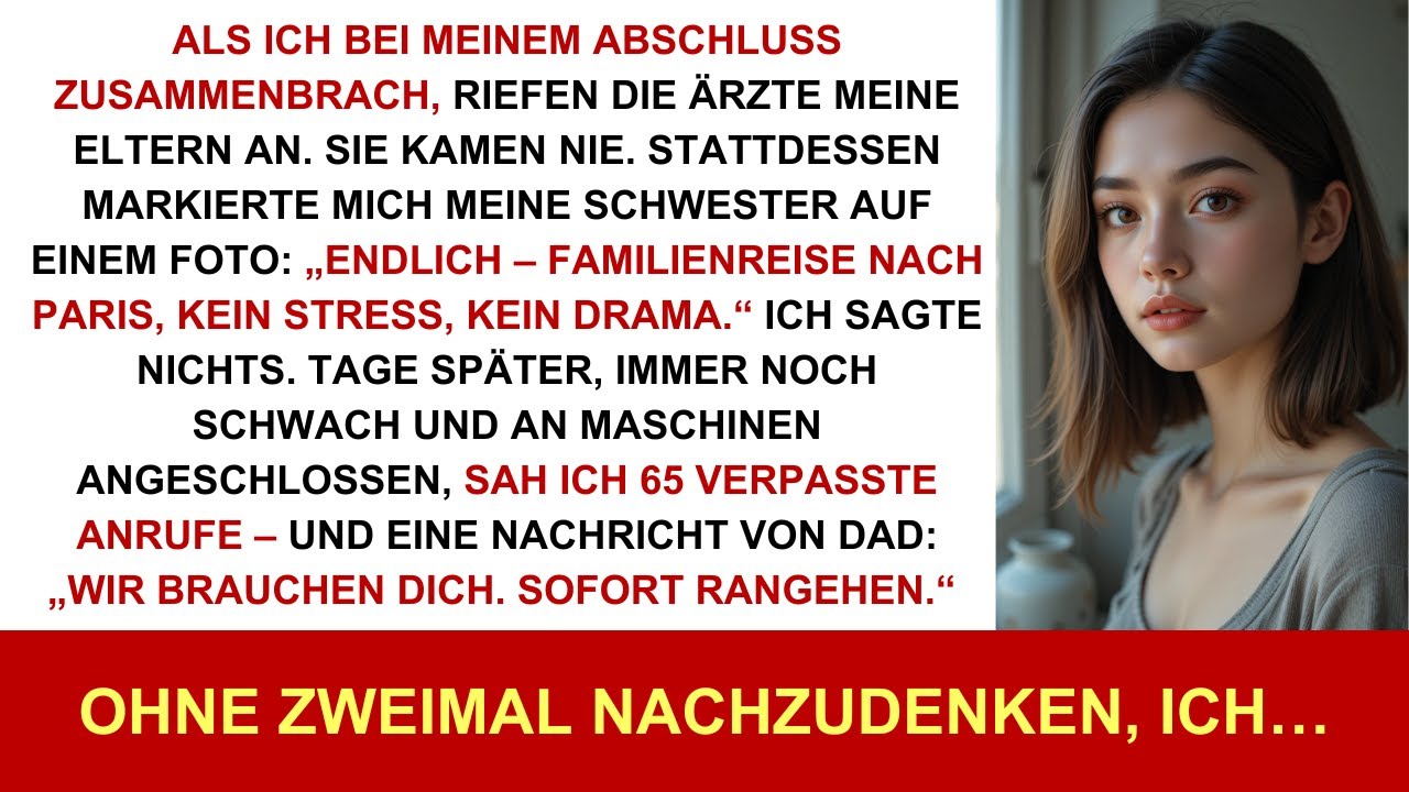 Als ich bei der Abschlussfeier zusammenbrach, riefen Ärzte meine Eltern an – nur Opa kam.
