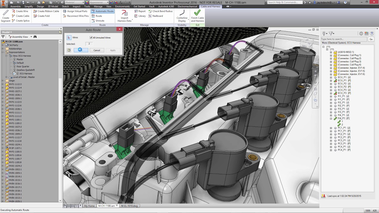 Autodesk Inventor  Electromechanical workflow